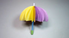 简单的彩虹雨伞折纸教程