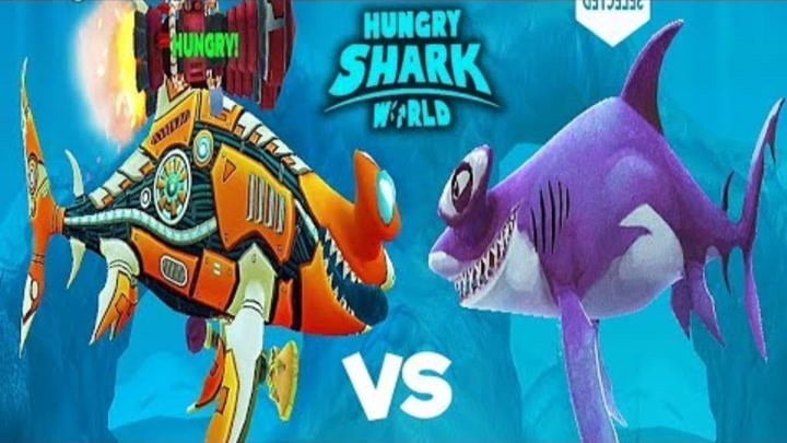 饥饿鲨鱼进化 巨齿鲨pk机械鲨鱼谁是海上霸主