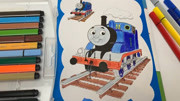 儿童图画本:托马斯小火车简笔画涂上颜色