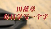 田蕴章书法讲解:每日一字 田蕴章书法讲解:马字外功知识名师课堂爱奇艺