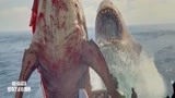 巨齿鲨：美国灾难大片，史前鲨鱼一跃而起，掀翻轮船！