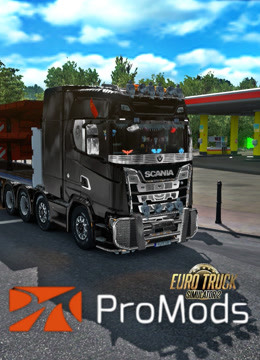 傻康频道 Euro Truck Simulator2欧洲卡车模拟2：ProMods地图试玩
