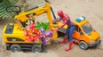 工程车兄弟玩具 挖掘机挖土玩具施工