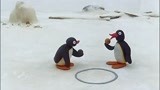 企鹅家族：两人比赛扔铁球，小企鹅玩套路