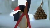 企鹅家族：企鹅用弹弓把香蕉弹出去，最后落在自己家门前