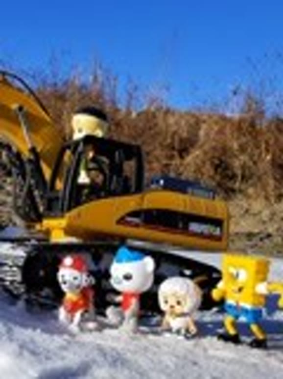 玩具挖掘机工程车玩具视频