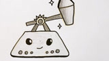 《机器人争霸》儿童手绘简笔画之机器人重锤
