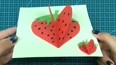 做手工-可爱立体草莓小卡片