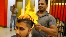 印度独创理发，若不是镜头拍下，确实很难让人相信
