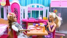 芭比邀请长发公主吃晚饭