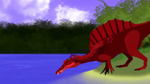 奥乔恐龙动画 第2集 黑棘龙去抓大鱼