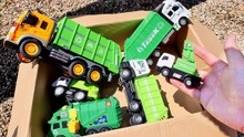 10辆垃圾车怎么大集合？可是有7辆翻车了吗？益智早教玩具车游戏