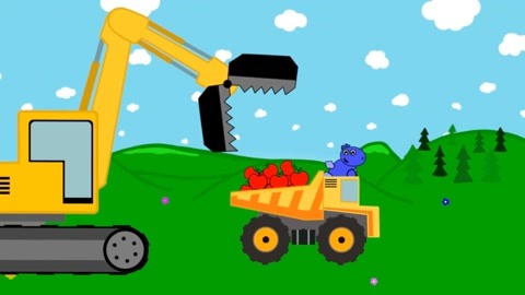 挖掘机救援队动画片图片