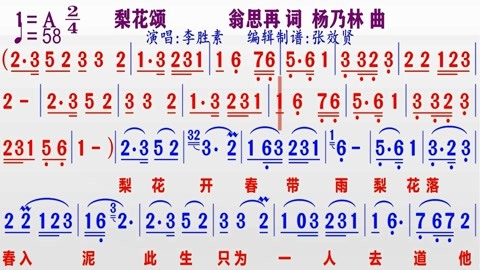 古琴梨花颂指法演示图片