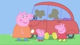 小猪佩奇：淘气猪爸爸！车里的垃圾可真多，大家一起洗车吧