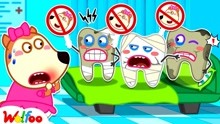 沃尔夫动画：露西暴饮暴食，牙齿被嘘嘘了！牙齿们抗议她该怎么办