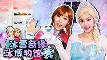 冰雪奇缘-艾莎和安娜在Ice Museum 开心的玩公主游戏
