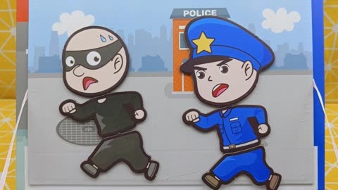 动画小品警察与小偷图片