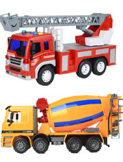 消防车洒水车搅拌车挖掘机玩具