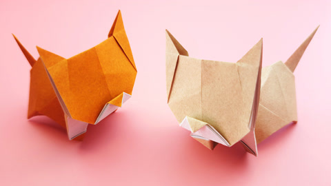 折纸可爱的小猫,非常有创意,手工diy折纸教学